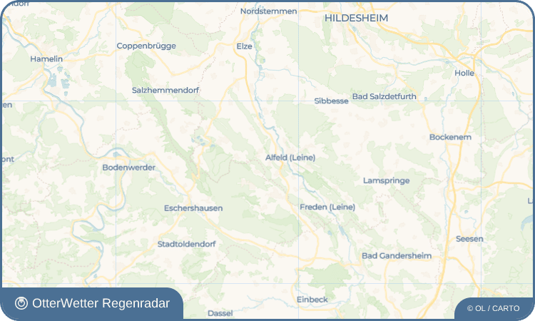 OtterWetter Regenradar-Widget Warzen
