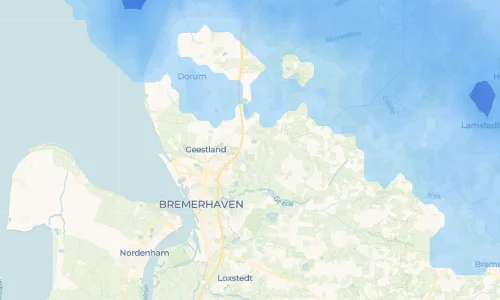Regenradar Wehden: aktuelle Niederschläge in Wehden und Umgebung, Stand 23. Oktober 2026 um 14:00 Uhr