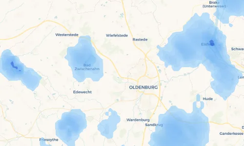 Regenradar Vorschaubild - Aktuelle Niederschläge in Wehnen und Umgebung