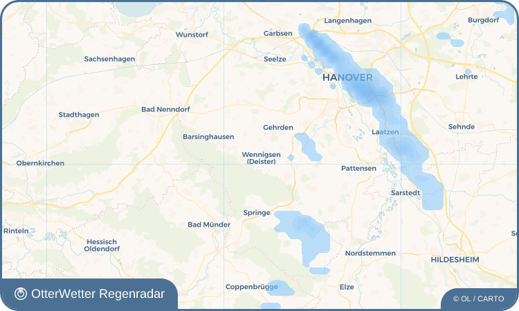 OtterWetter Regenradar-Widget Wennigsen (Deister)