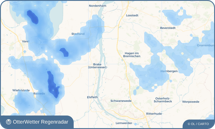Widget-Vorschau für Wersabe Wetter-Widget-Vorschau mit Vorhersagedaten für Wersabe