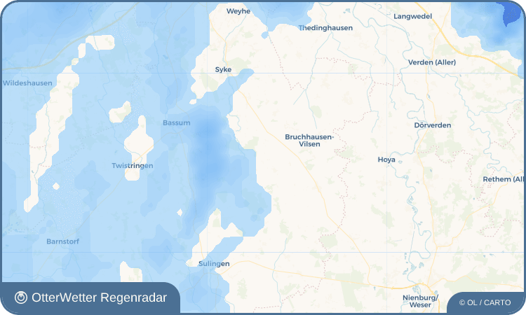 OtterWetter Regenradar-Widget Weseloh