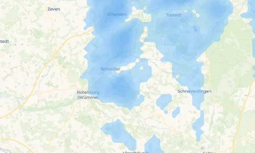 Regenradar-Vorschau: aktuelle Niederschläge in Westervesede und Umgebung