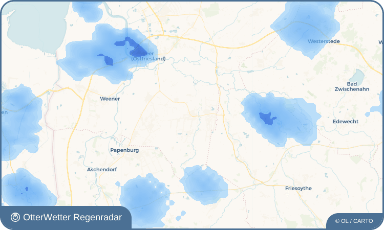 OtterWetter Regenradar-Widget Westrhauderfehn
