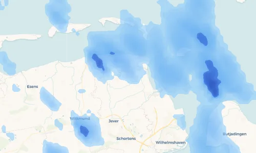 Regenradar Vorschaubild - Aktuelle Niederschläge in Wiarden und Umgebung
