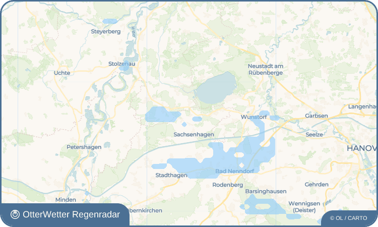 OtterWetter Regenradar-Widget Wiedenbrügge