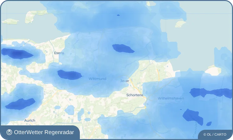 Widget-Vorschau für Wiefels Wetter-Widget-Vorschau mit Vorhersagedaten für Wiefels