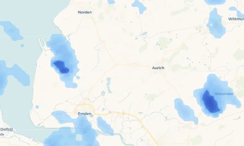 Regenradar Vorschaubild - Aktuelle Niederschläge in Wiegboldsbur und Umgebung