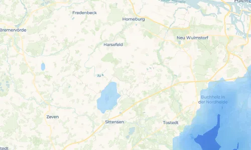 Regenradar Vorschaubild - Aktuelle Niederschläge in Wiegersen und Umgebung
