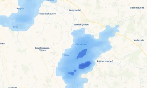 Regenradar Vorschaubild - Aktuelle Niederschläge in Wienbergen und Umgebung