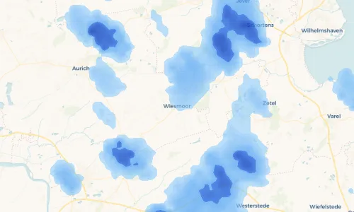 Regenradar Vorschaubild - Aktuelle Niederschläge in Wiesmoor und Umgebung