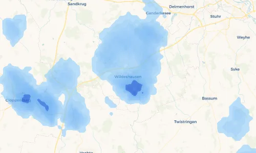 Regenradar Vorschaubild - Aktuelle Niederschläge in Wildeshausen und Umgebung