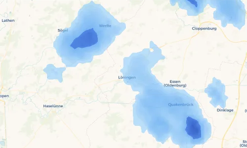 Regenradar Vorschaubild - Aktuelle Niederschläge in Windhorst II und Umgebung