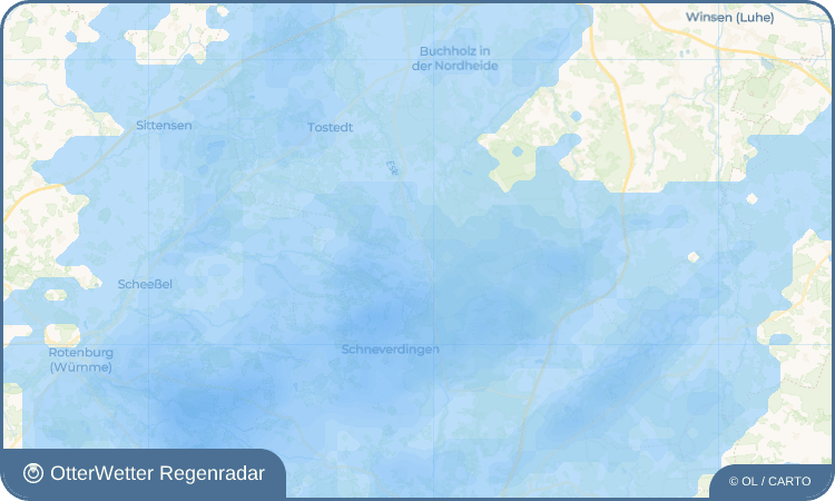 OtterWetter Regenradar-Widget Wintermoor an der Chaussee
