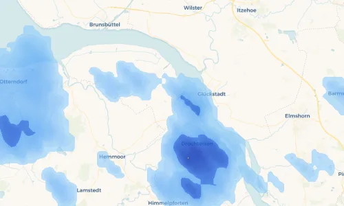 Regenradar Vorschaubild - Aktuelle Niederschläge in Wischhafen und Umgebung