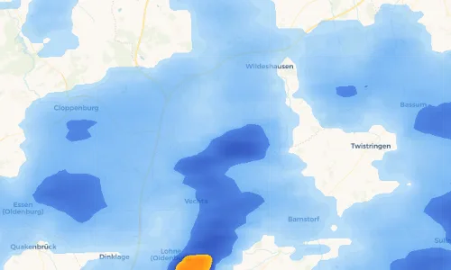 Regenradar Vorschaubild - Aktuelle Niederschläge in Wöstendöllen und Umgebung