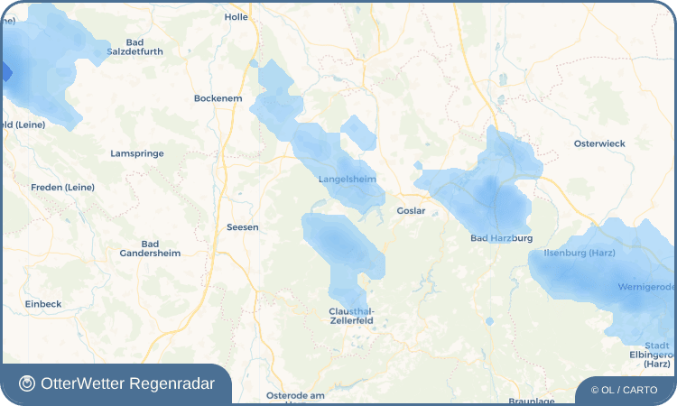 OtterWetter Regenradar-Widget Wolfshagen im Harz