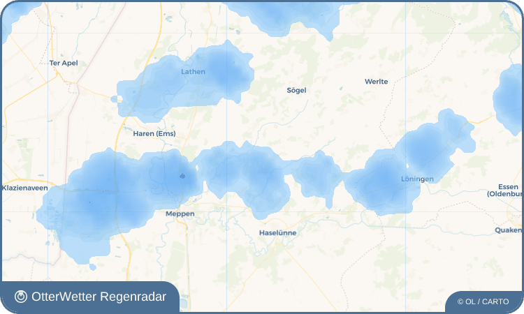 OtterWetter Regenradar-Widget Wolkenburg