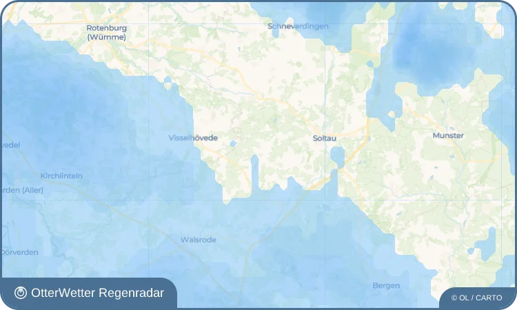Widget-Vorschau für Woltem Wetter-Widget-Vorschau mit Vorhersagedaten für Woltem