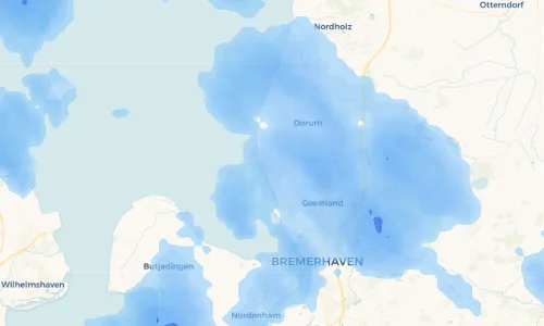 Regenradar Vorschaubild - Aktuelle Niederschläge in Wremen und Umgebung