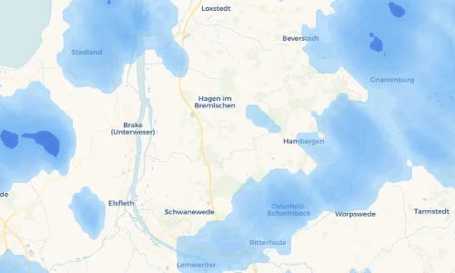 Regenradar Vorschaubild - Aktuelle Niederschläge in Wulsbüttel und Umgebung