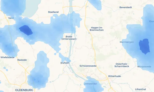 Regenradar Vorschaubild - Aktuelle Niederschläge in Wurthfleth und Umgebung
