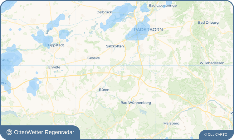 OtterWetter Regenradar-Widget Ahden