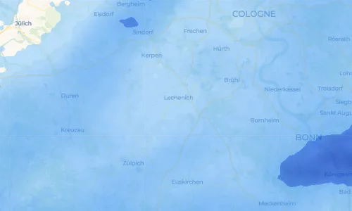 Regenradar Ahrem: aktuelle Niederschläge in Ahrem und Umgebung, Stand 22. Oktober 2026 um 4:20 Uhr