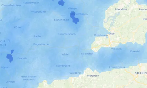 Regenradar Alpe: aktuelle Niederschläge in Alpe und Umgebung, Stand 19. Oktober 2026 um 22:45 Uhr