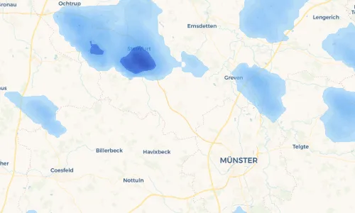 Regenradar Vorschaubild - Aktuelle Niederschläge in Altenberge und Umgebung