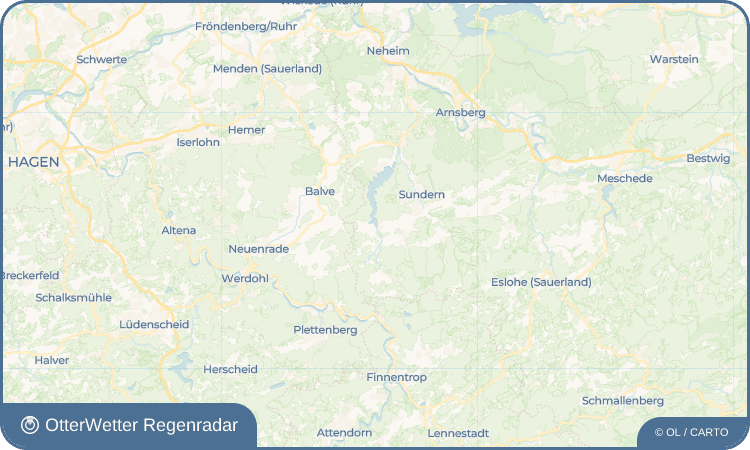 Wetter-Widget-Vorschau mit Vorhersagedaten für Amecke