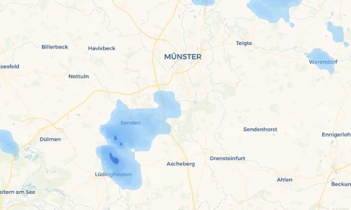 Regenradar Vorschaubild - Aktuelle Niederschläge in Amelsbüren und Umgebung