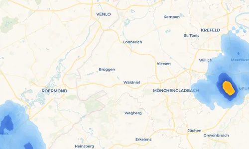 Regenradar Vorschaubild - Aktuelle Niederschläge in Amern und Umgebung