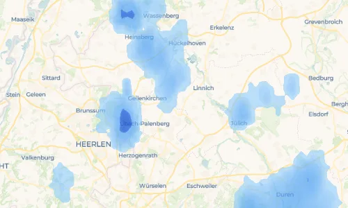 Regenradar Vorschaubild - Aktuelle Niederschläge in Apweiler und Umgebung