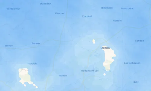 Regenradar-Vorschau: aktuelle Niederschläge in Arbeiter Kolonie Haus Maria Veen und Umgebung