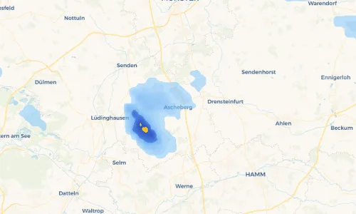 Regenradar Vorschaubild - Aktuelle Niederschläge in Ascheberg und Umgebung
