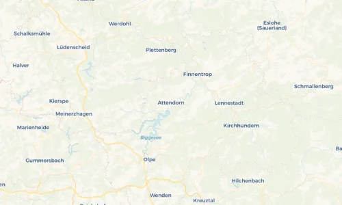 Regenradar Vorschaubild - Aktuelle Niederschläge in Attendorn und Umgebung