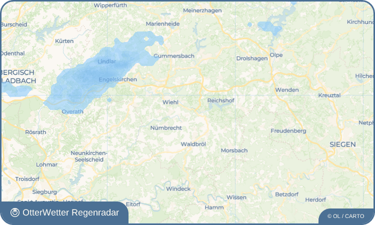 OtterWetter Regenradar-Widget Auf der Hardt