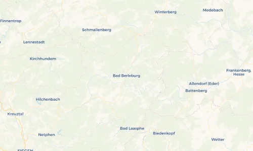 Regenradar-Vorschau: aktuelle Niederschläge in Bad Berleburg und Umgebung