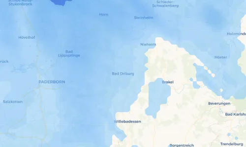 Regenradar Vorschaubild - Aktuelle Niederschläge in Bad Driburg und Umgebung