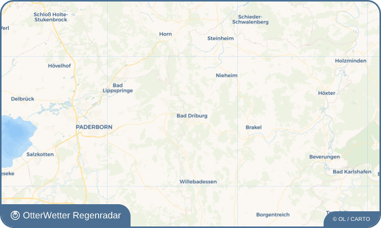 OtterWetter Regenradar-Widget Bad Driburg