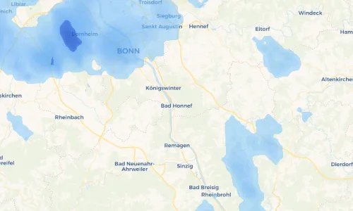 Regenradar Vorschaubild - Aktuelle Niederschläge in Bad Honnef und Umgebung