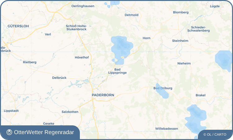OtterWetter Regenradar-Widget Bad Lippspringe