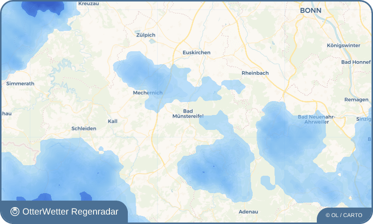 Widget-Vorschau für Bad Münstereifel Wetter-Widget-Vorschau mit Vorhersagedaten für Bad Münstereifel