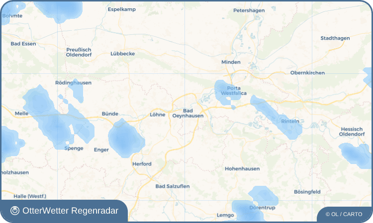 OtterWetter Regenradar-Widget Bad Oeynhausen