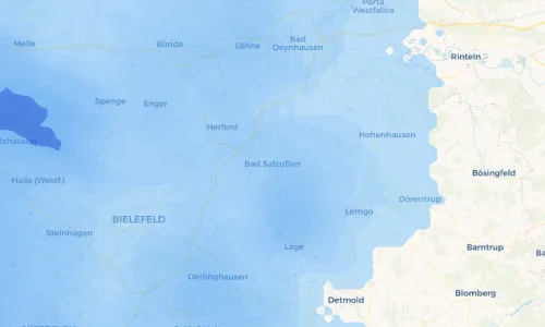 Regenradar Vorschaubild - Aktuelle Niederschläge in Bad Salzuflen und Umgebung