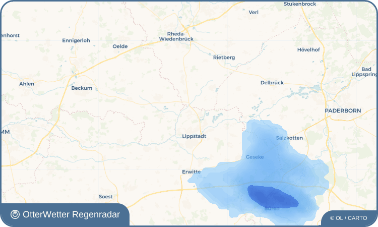 Widget-Vorschau für Bad Waldliesborn Wetter-Widget-Vorschau mit Vorhersagedaten für Bad Waldliesborn