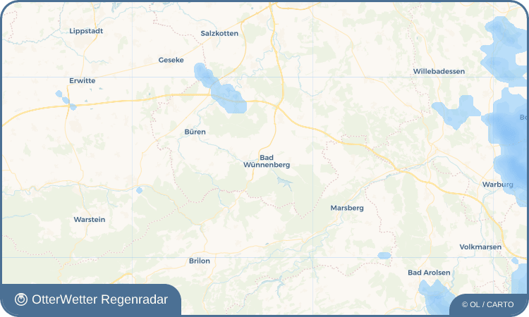 Widget-Vorschau für Bad Wünnenberg Wetter-Widget-Vorschau mit Vorhersagedaten für Bad Wünnenberg