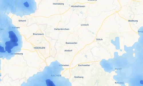 Regenradar Vorschaubild - Aktuelle Niederschläge in Baesweiler und Umgebung