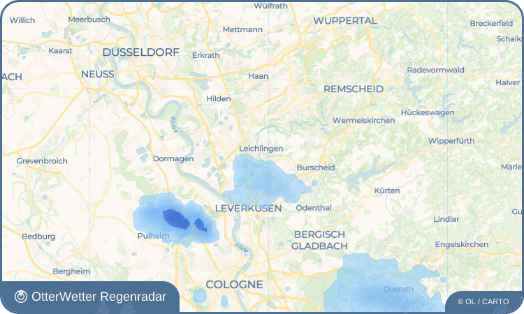OtterWetter Regenradar-Widget Balken